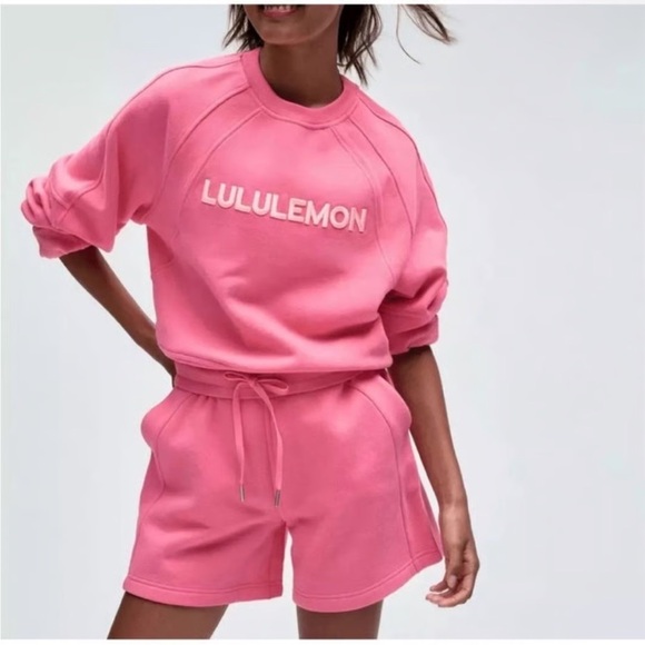 lululemon athletica Tops - lululemon Scuba Oversized Pullover in a Sakura Pink wordmark style